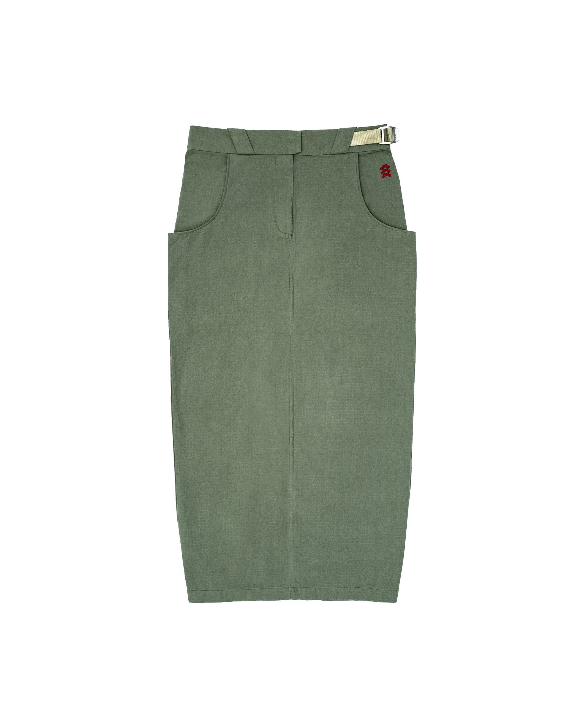 Cotton Ripstop Cargo Maxi Skirt