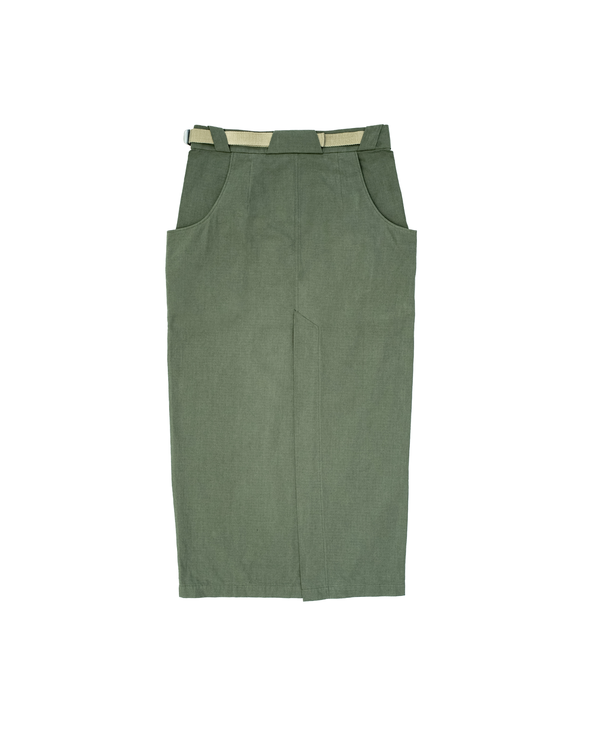 Cotton Ripstop Cargo Maxi Skirt