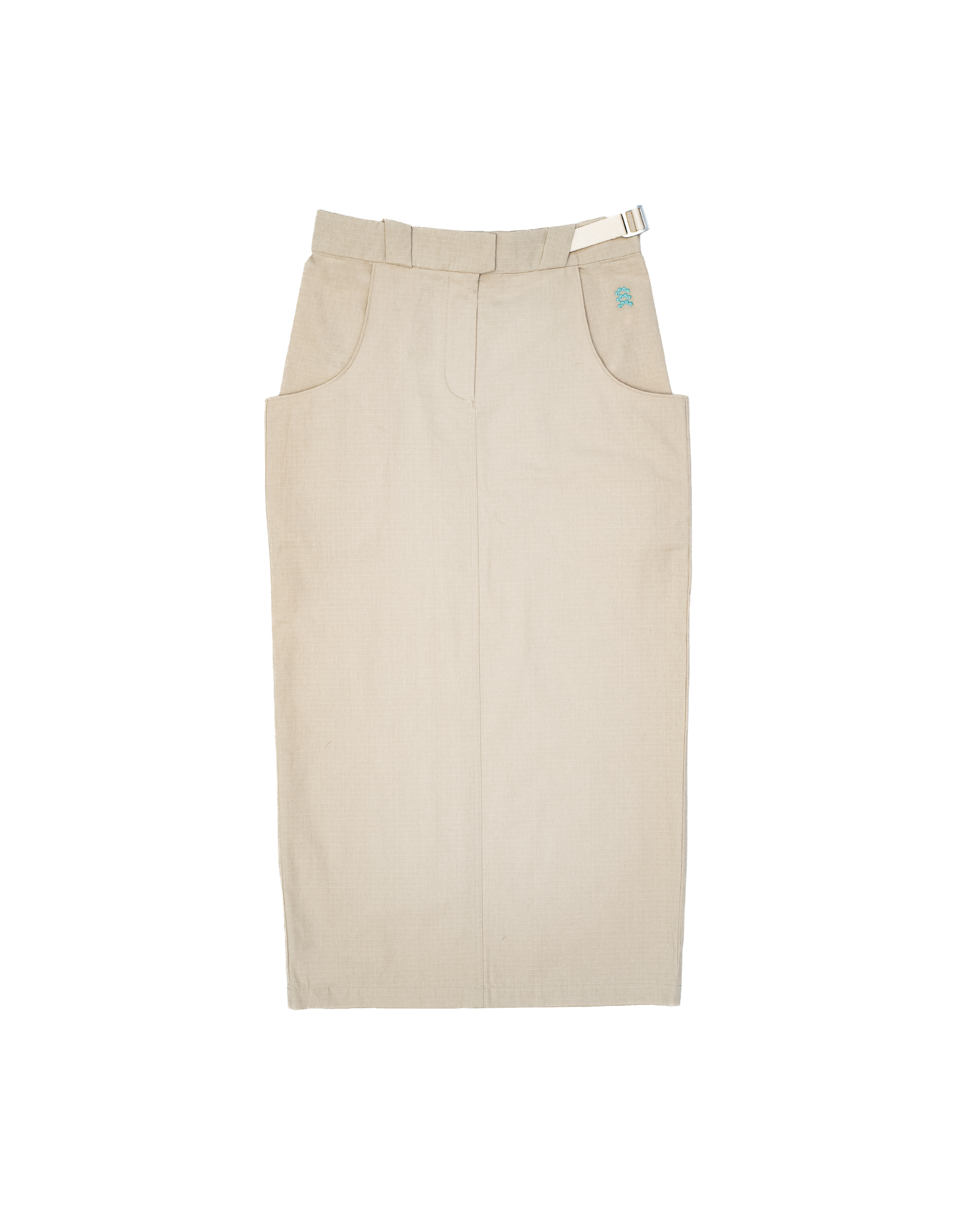 Cotton Ripstop Cargo Maxi Skirt