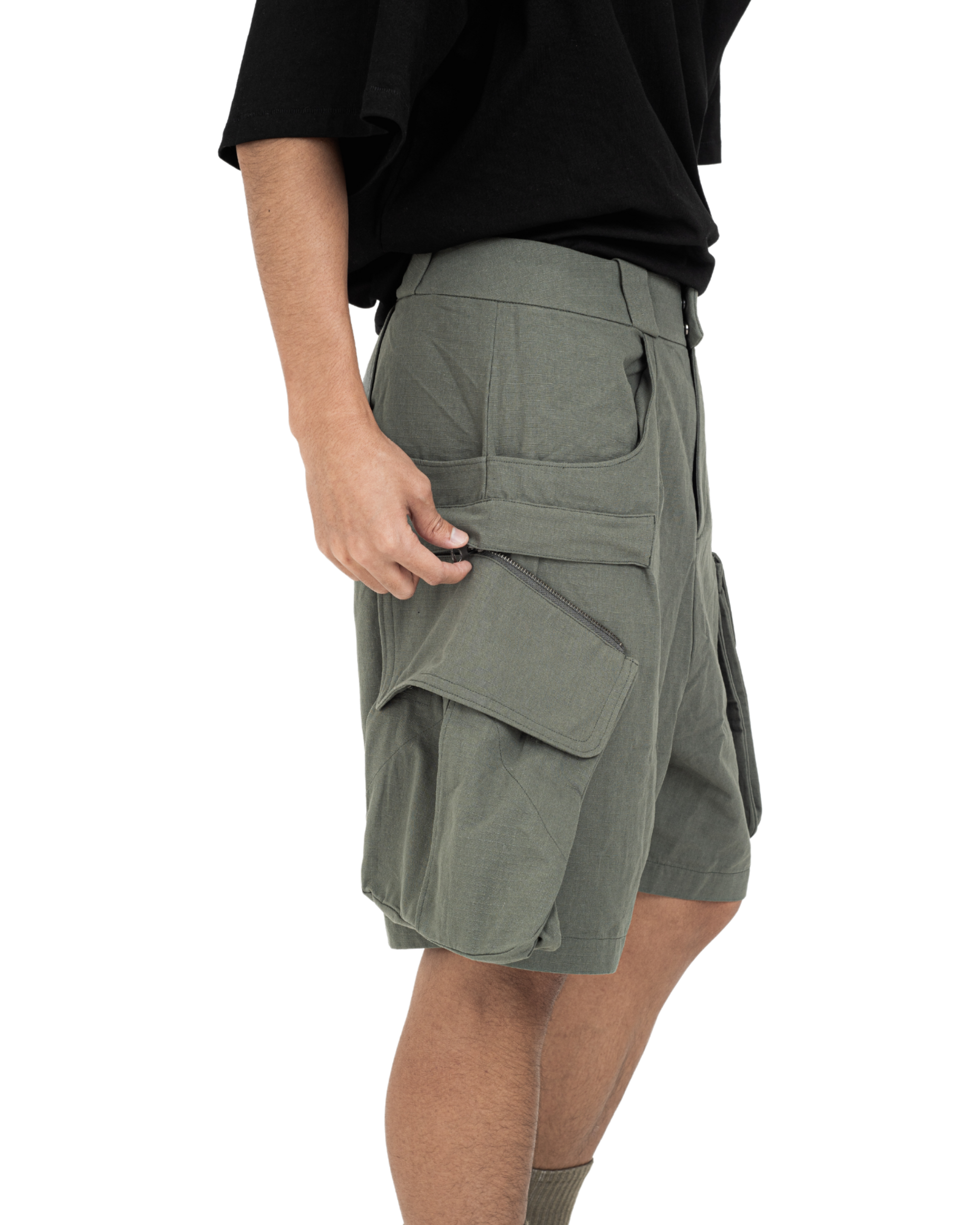 Cotton Ripstop Cargo Shorts