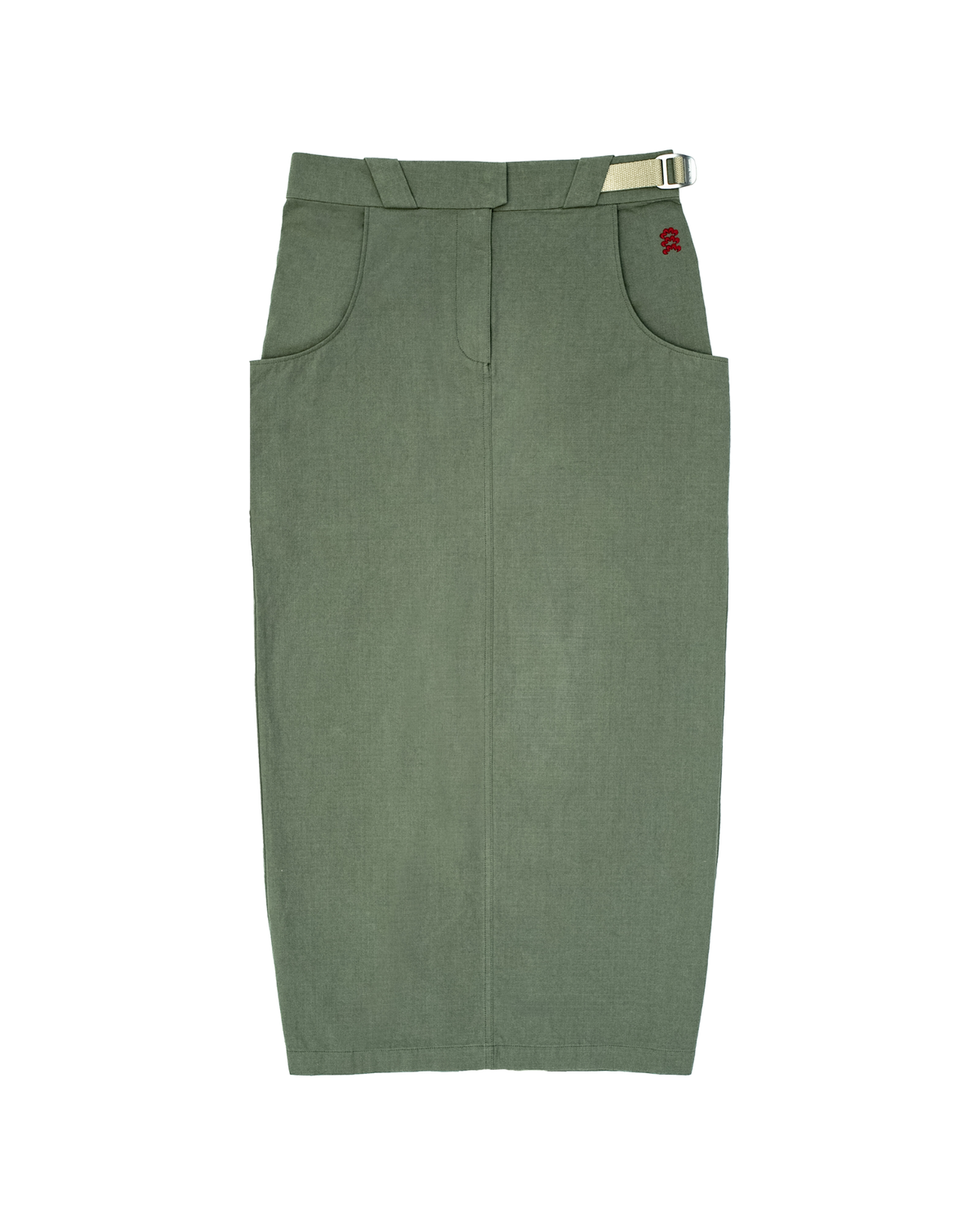Cotton Ripstop Cargo Maxi Skirt