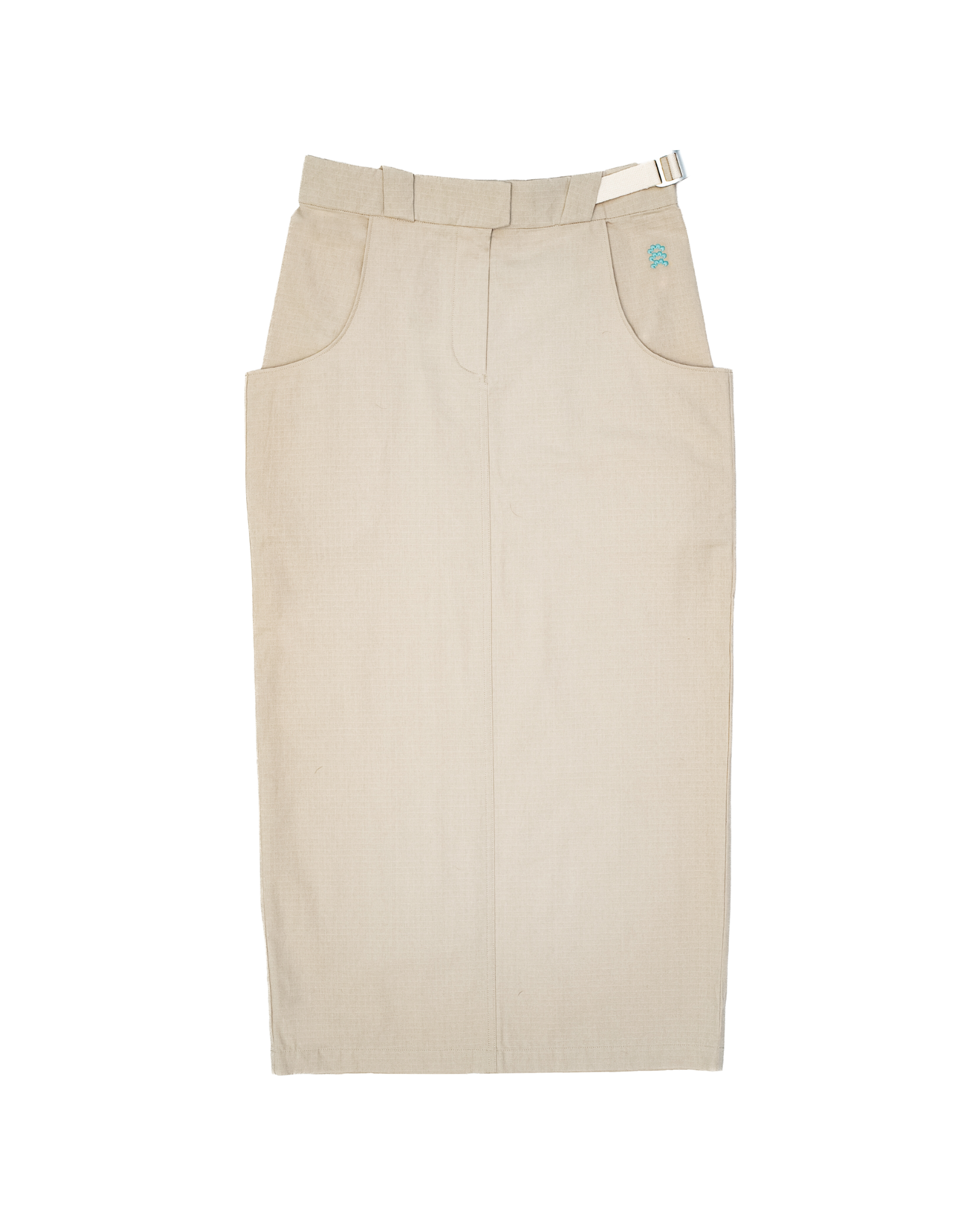 Cotton Ripstop Cargo Maxi Skirt