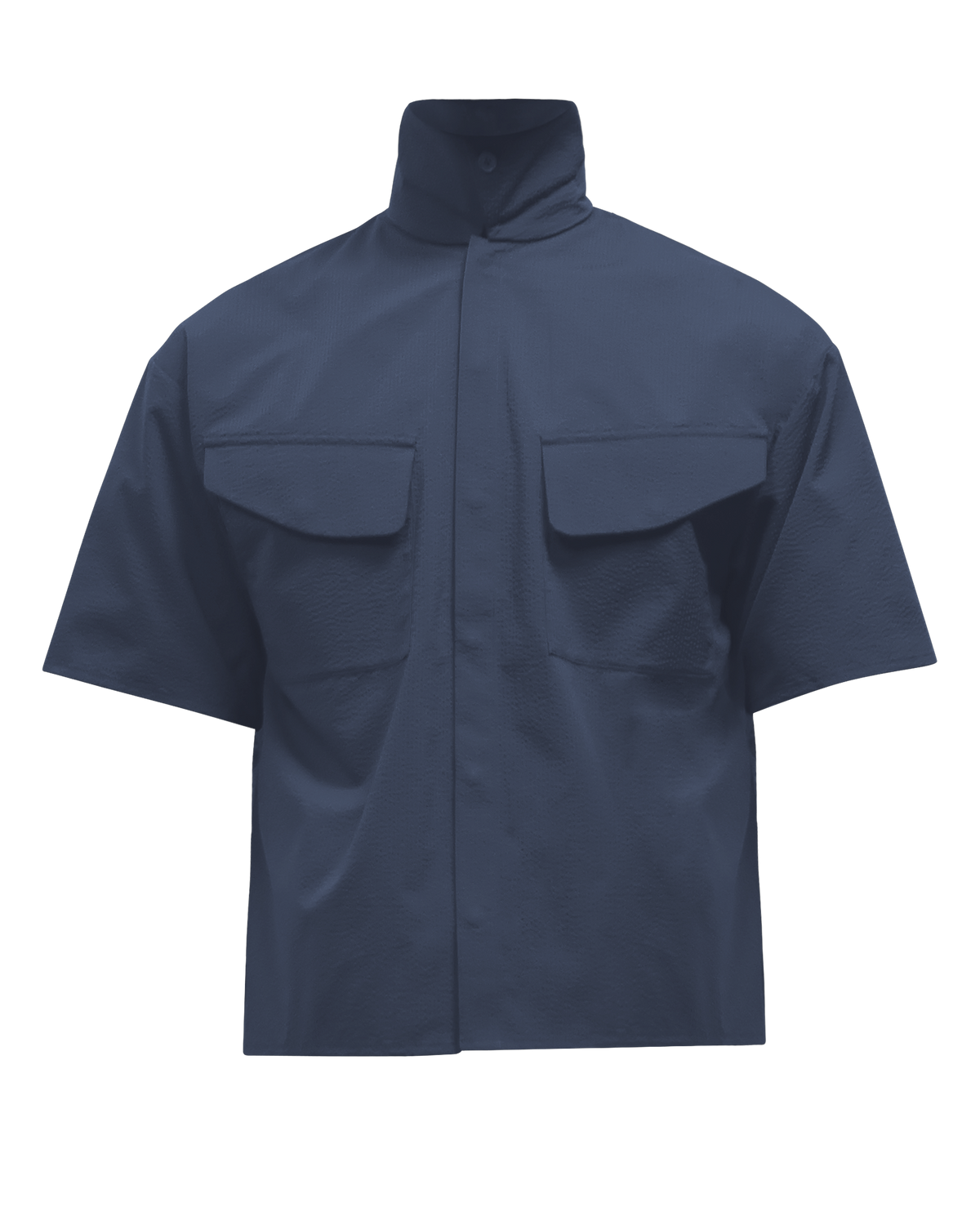 Koda Trail Shirt in Grey, convertible collar snapped up