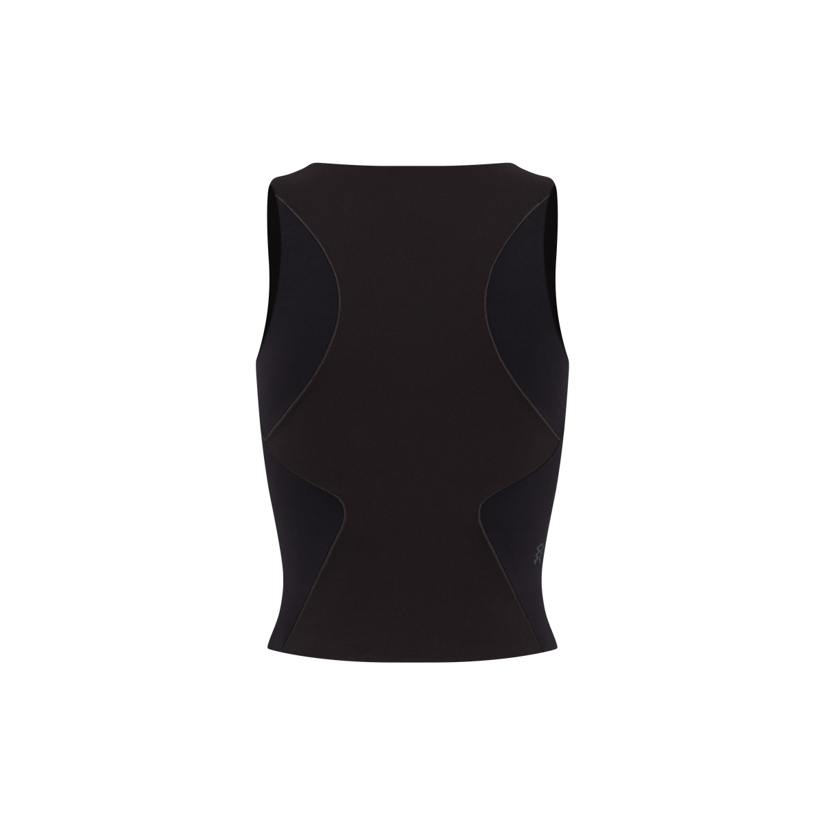 Ambr Contour Tank in Dark Brown, flat lay, back