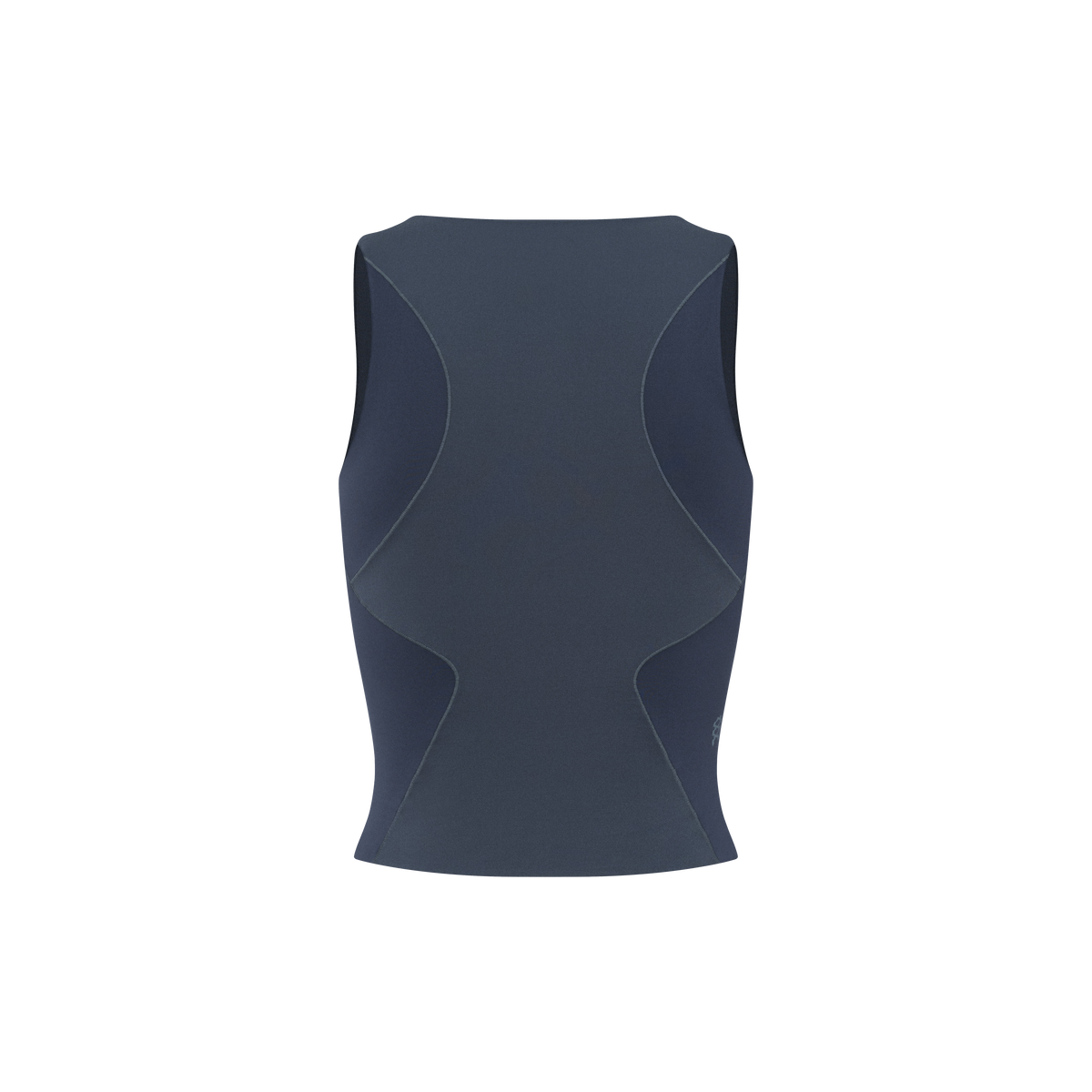 Ambr Contour Tank in Grey, flat lay, back