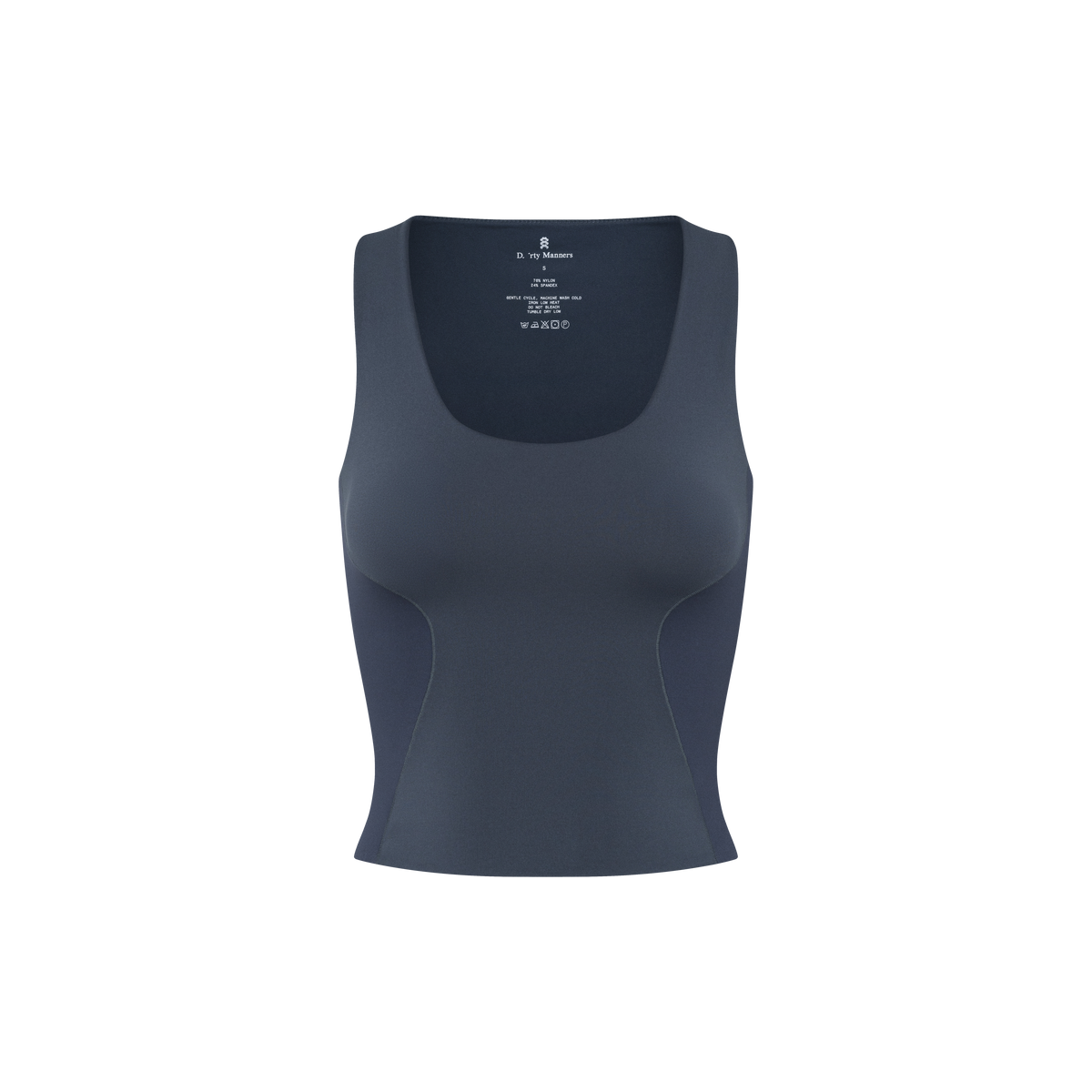 Ambr Contour Tank in Grey, flat lay, front