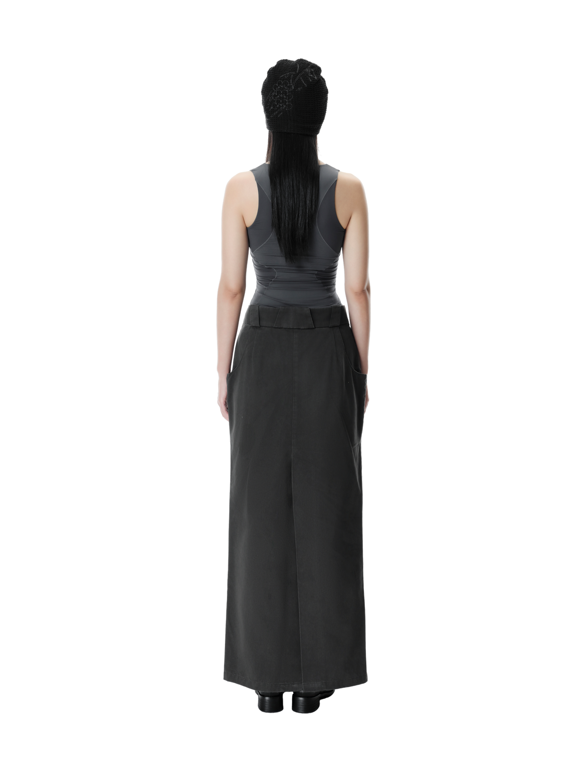 Kumo THERMOLITE® Beanie in Black, back view on model
