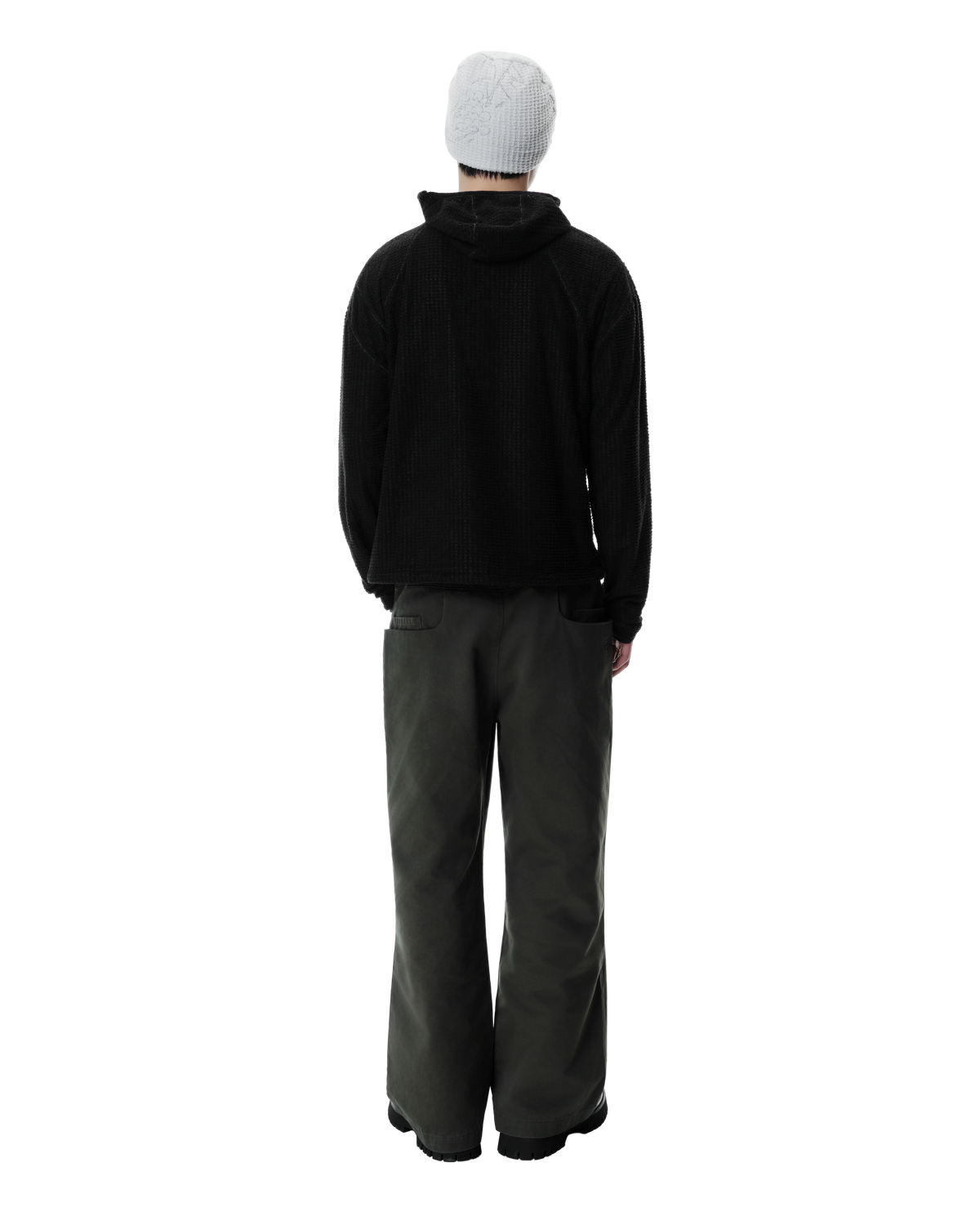 Kumo THERMOLITE® Beanie in Ice Grey, back view on model