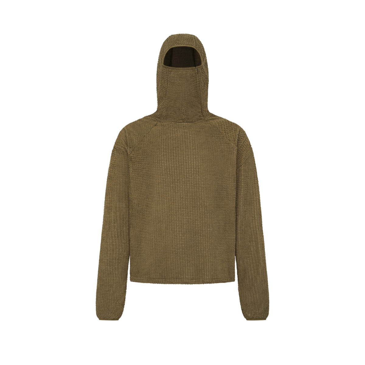Kyne THERMOLITE® Balaclava Fleece in Camel Khaki, flat lay, front