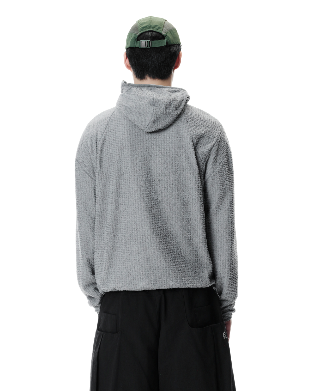 Kyne THERMOLITE® Balaclava Fleece in Slate Grey, back view on model