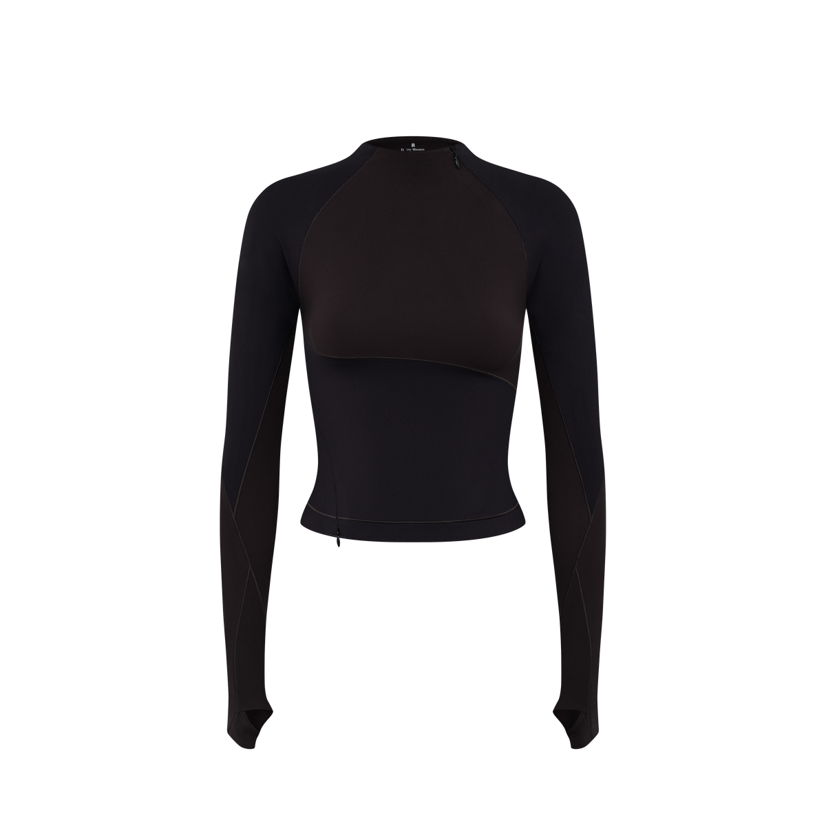 Mora Active Top in Dark Brown, flat lay, front