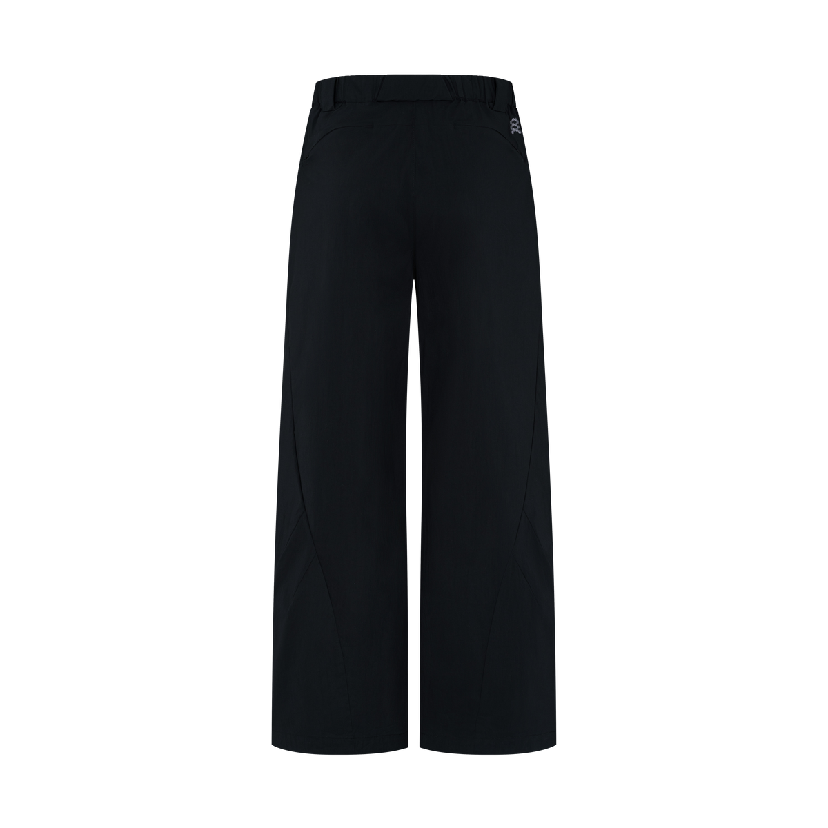Osse Technical Pants in Black, flat lay, back