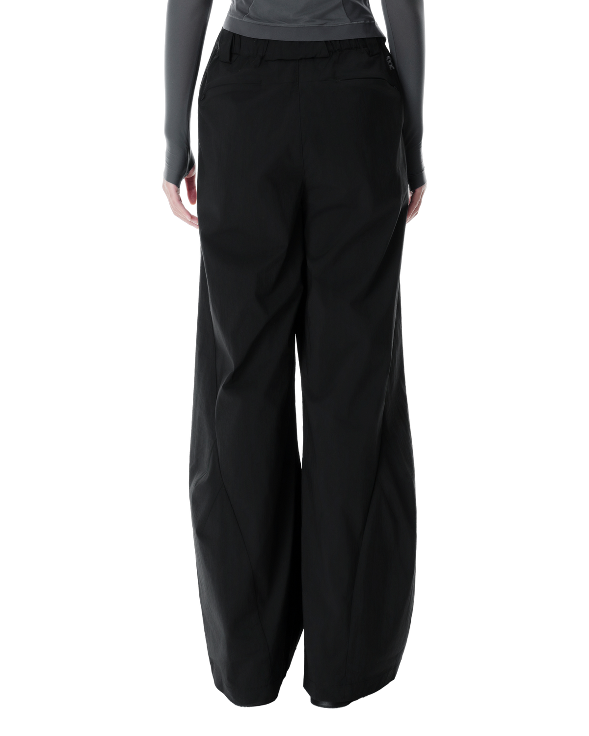 Osse Technical Pants in Black, back view on model