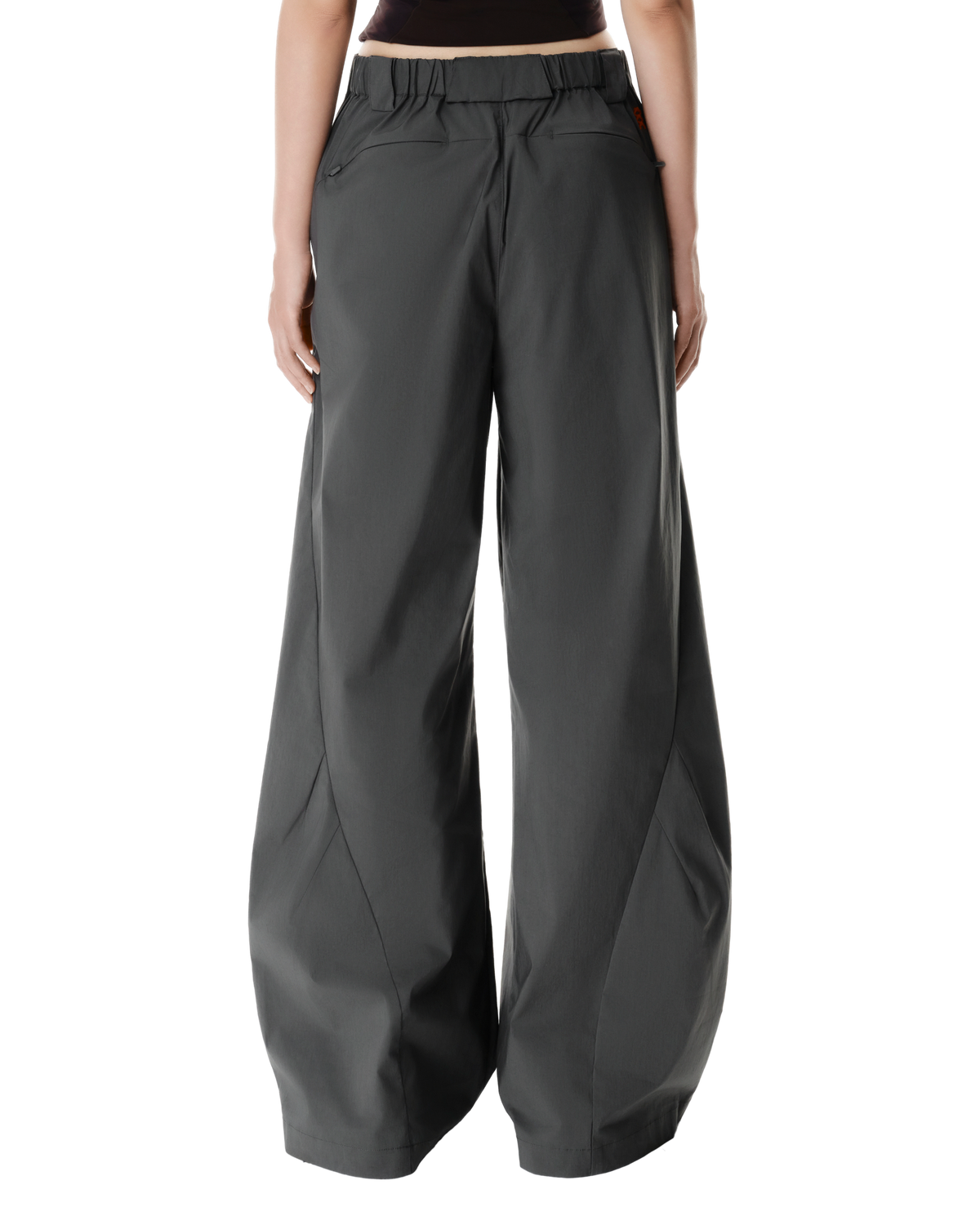 Osse Technical Pants in Grey, back view on model