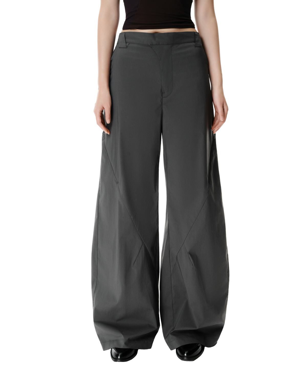Osse Technical Pants in Grey, front view on model
