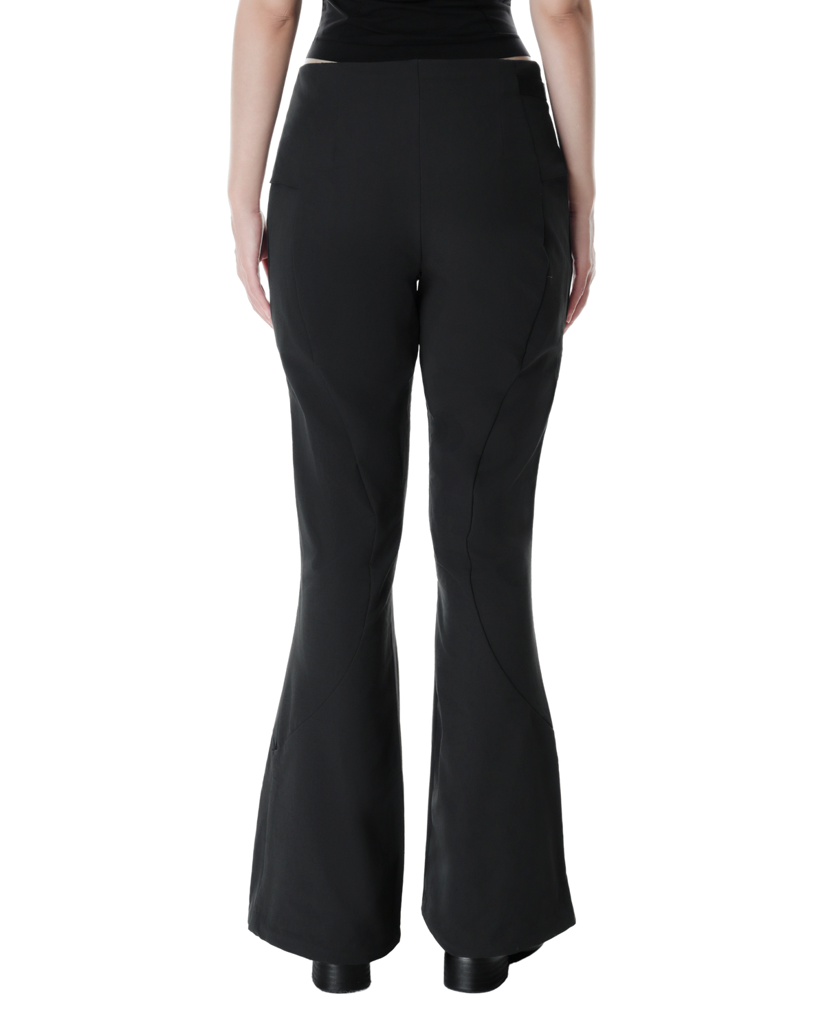 Soma Bootcut Pants in Black - back view on model