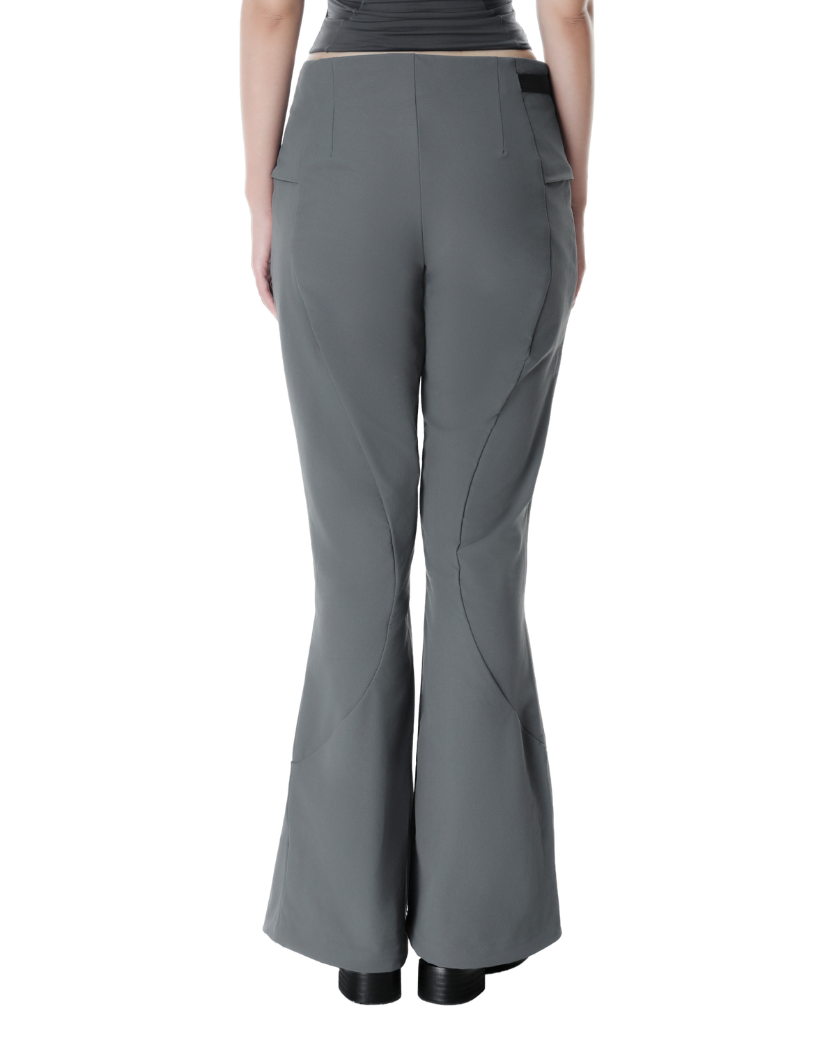 Soma Bootcut Pants in Grey - back view on model