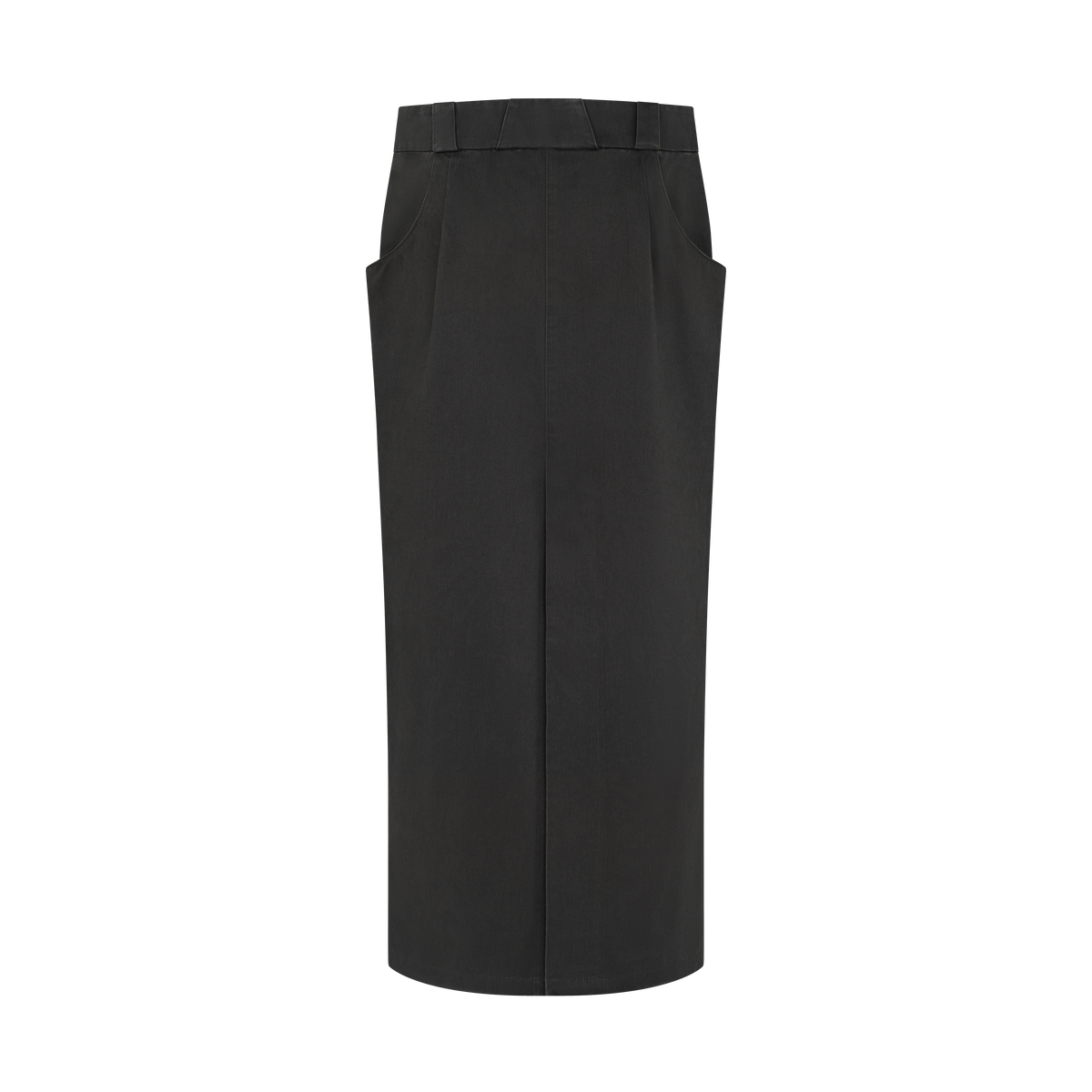 Vea Column Skirt in Washed Grey, flat lay, front
