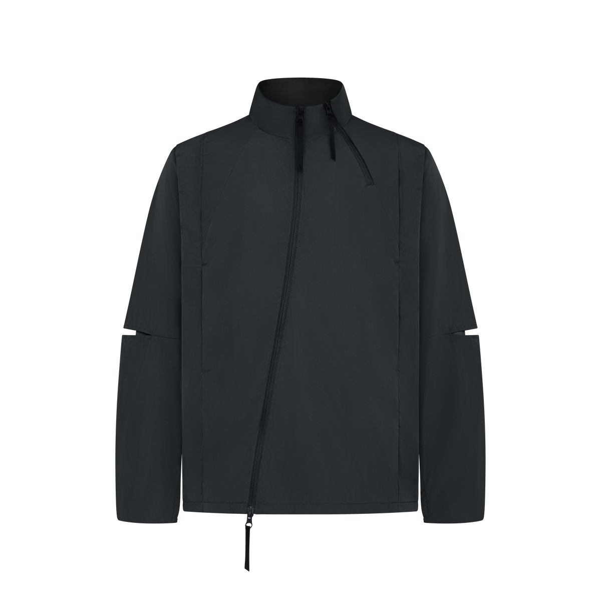 Vex Windbreaker in Grey, flat lay, front